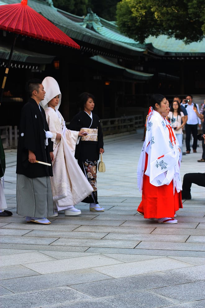 Traditional wedding at Meiji-Jingu