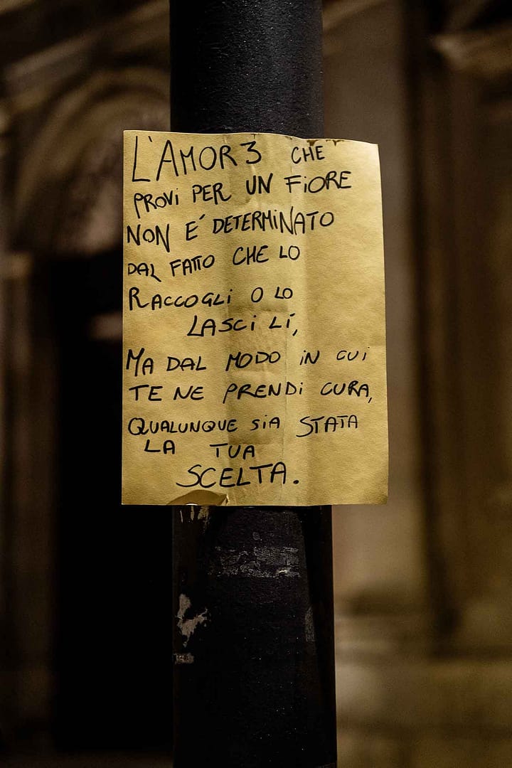Boodschap in het Italiaans