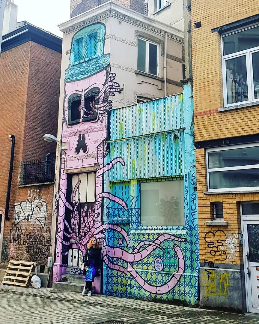 Antwerpen, graffiti op een huis